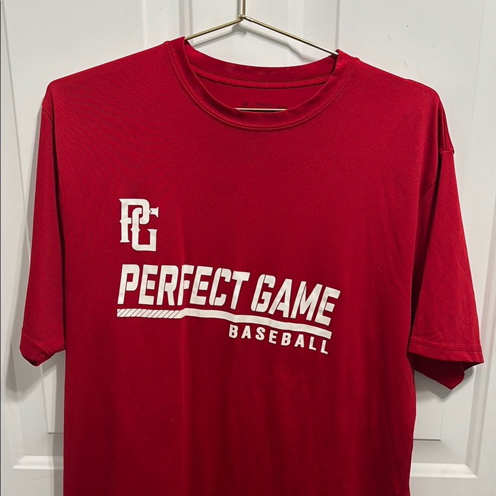 Perfect game Red Baseball T-Shirt-medium